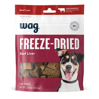 Wag Freeze-Dried Raw Single Ingredient Dog Treats, Beef Liver, 3.3oz