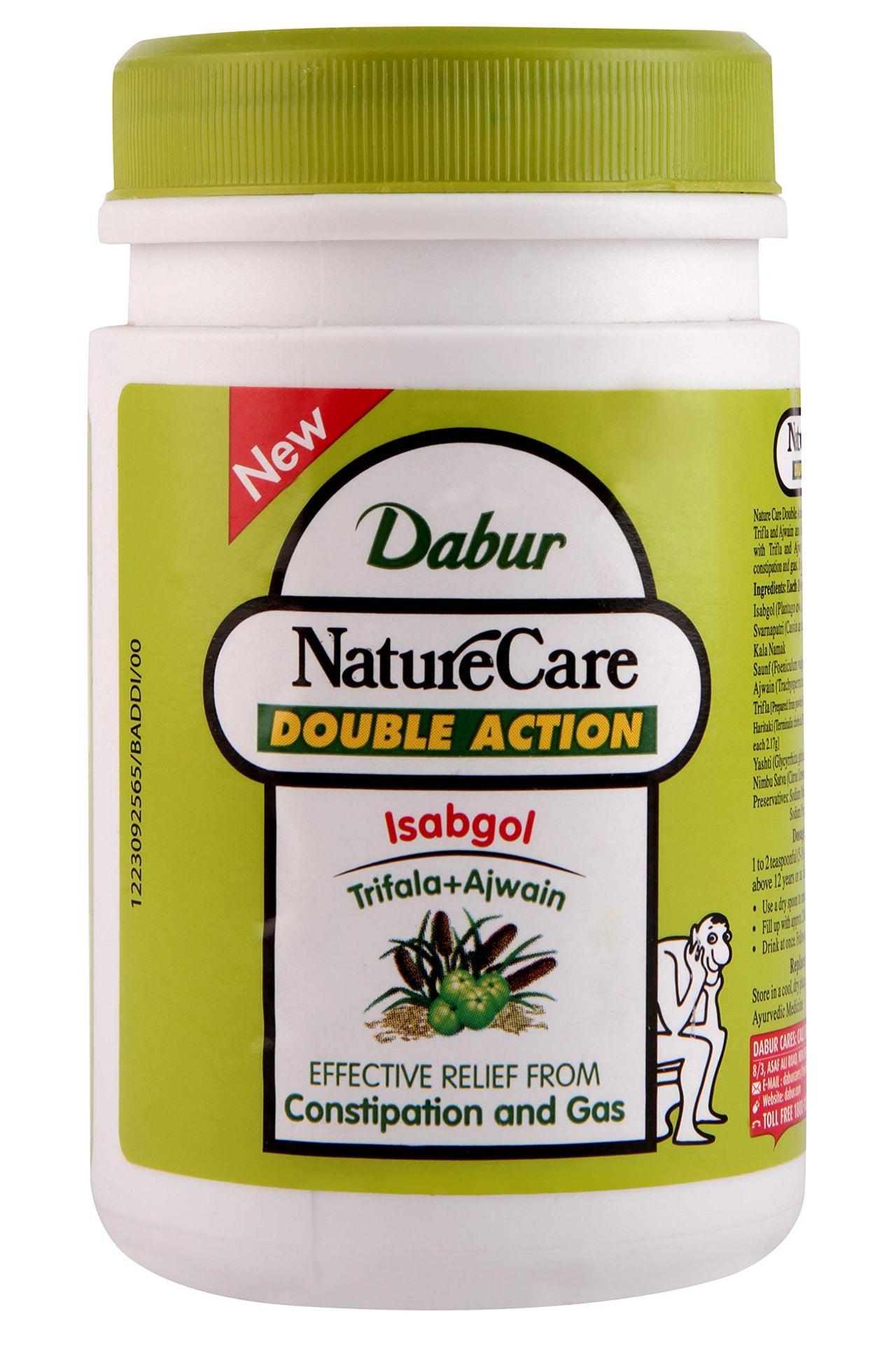 Dabur Nature Carel Double Action Isabgol, Trifala And Ajwain - 100g | Effective Relief From Constipation & Gas