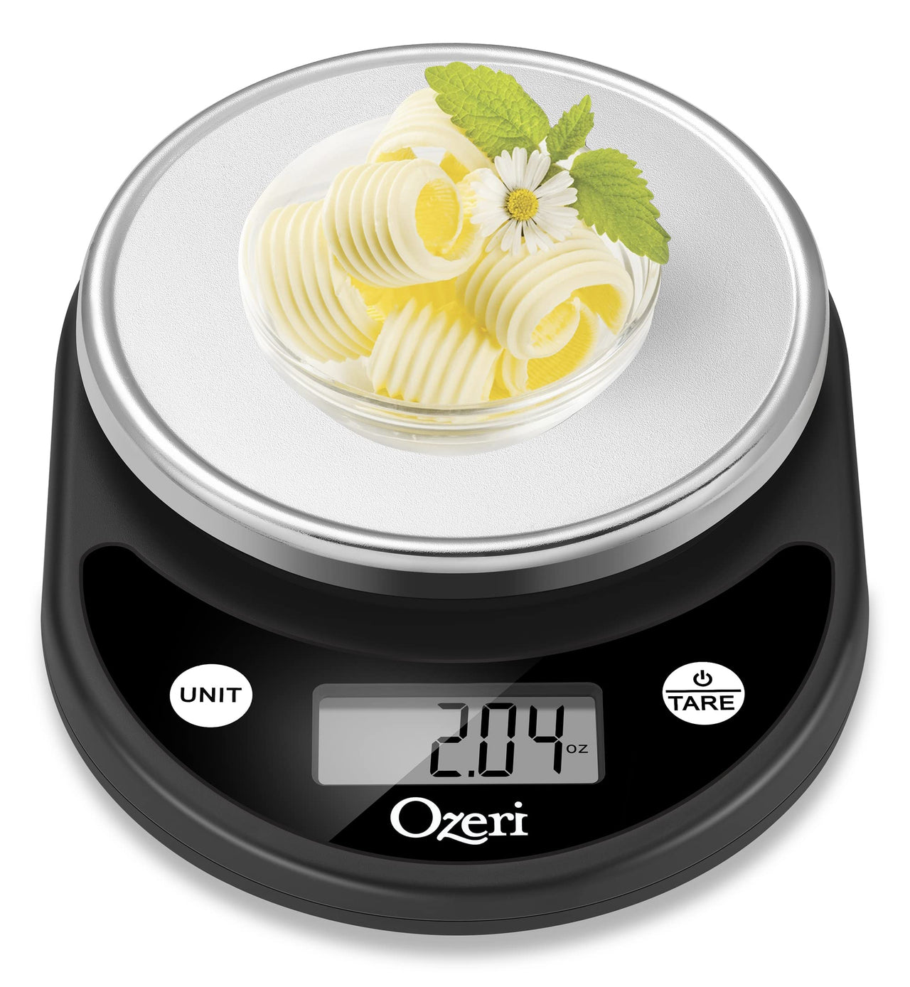 Ozeri Pronto Digital Multifunction Kitchen and Food Scale,Silver on Black Silver on Black