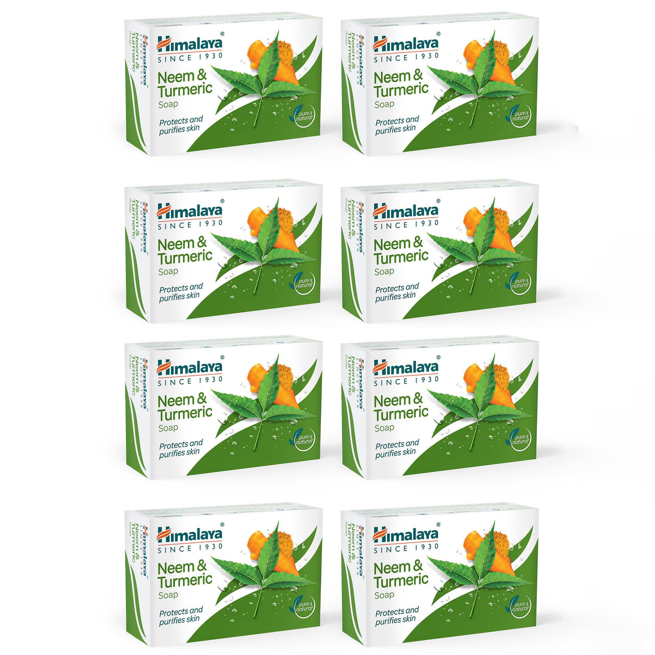 Himalaya Neem & Turmeric Soap, 125 g (Pack of 8)