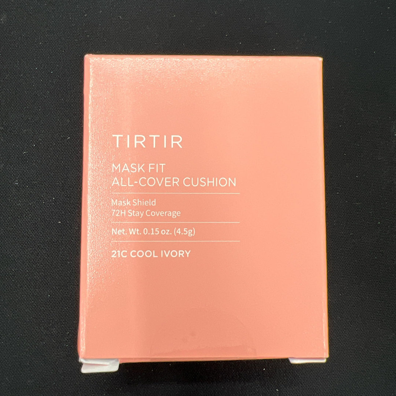 TIRTIR Mask All-Cover Cushion Foundation | Full coverage, Skin fit, Satin Glow Finish | Korean Cushion Foundation #21C COOL IVORY | 4.5g