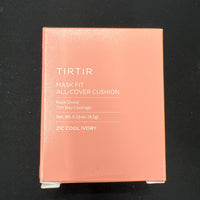 TIRTIR Mask All-Cover Cushion Foundation | Full coverage, Skin fit, Satin Glow Finish | Korean Cushion Foundation #21C COOL IVORY | 4.5g