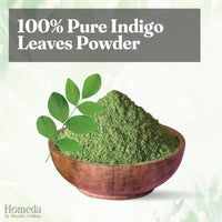 Shudh Online Indigo Powder Organic for Hair Black Colour (500 Grams), Natural Avuri Leaf Powder, Neela Amari, Neel Patti, Neela, Neelamari, Neelayamari, Indico. for face