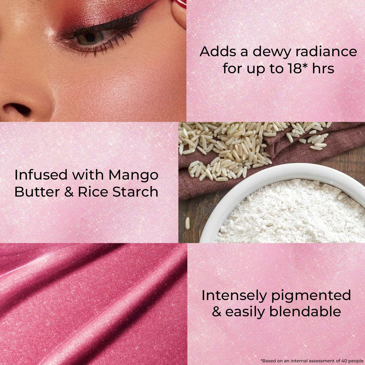 Just herbs Halo Glow Drop Blush Mango Butter + Rice Starch, Weightless Creamy Liquid Blush 10 ml (What A Melon)