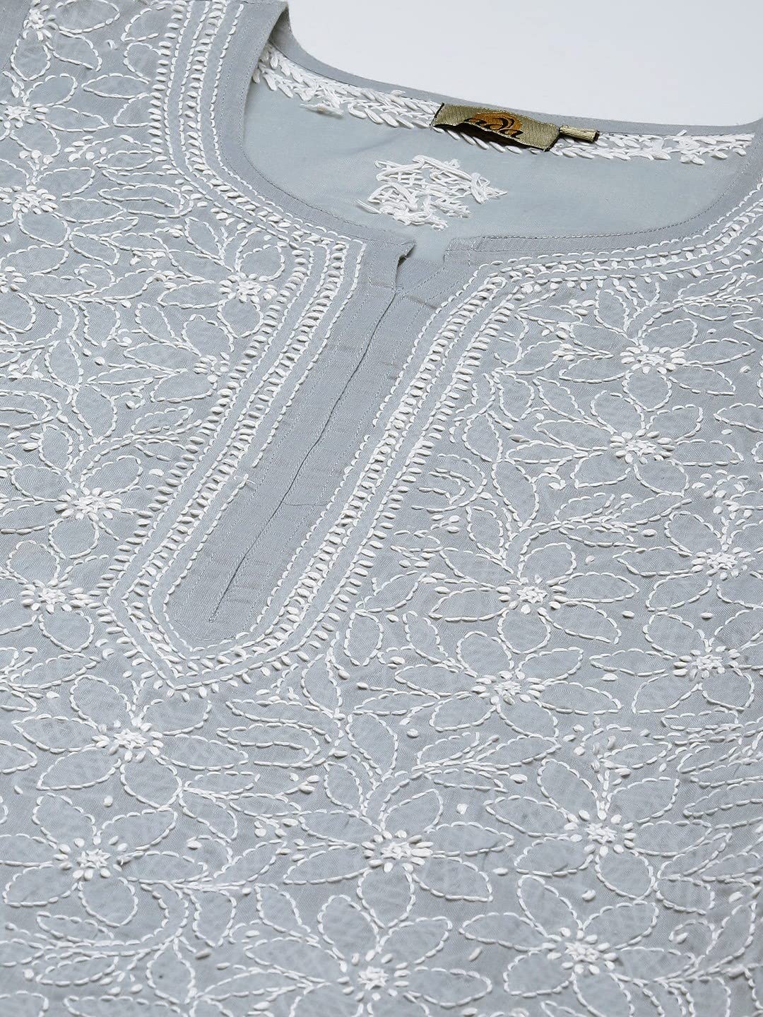 Ada Hand Embroidered Lucknowi Chikankari Cotton Kurta Kurti for Women A411165