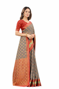 Silk Zone Women's  Cotton Woven Saree