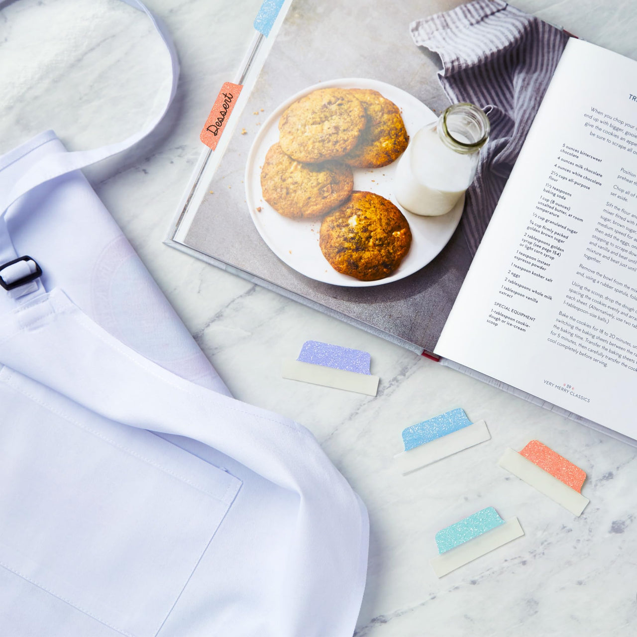 Avery Margin Ultra Tabs, 2.5" x 1", Pastel Sparkle Shimmer Designs, 16 Repositionable Page Tabs (74150) 16 tabs