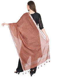 THE WEAVE TRAVELLER Women's  Solid Cotton Blend Dupatta