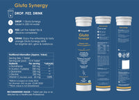 Trexgenics GLUTA SYNERGY L-Glutathione 500 mg + Glutathione Precursors 750 mg as N-Acetyl Cysteine, Glycine & Glutamine + Vitamin C Skin Glow, Radiance (2 Pack x 15 =30 Effervescent Tablets , Orange flavour