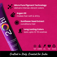 2.Oh! Italian- Sangria Pink Hair Color For Women & Men | Ammonia-Free DIY Semi Permanent Hair Color | Enriched with Argan Oil | Lasts upto 12-15 Washes