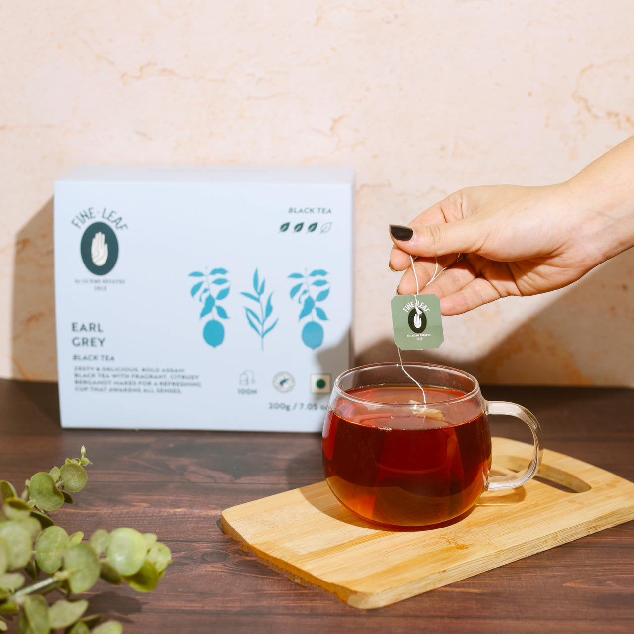 Luxmi Estates - Fine Leaf Earl Grey | Premium Assam Black Orthodox Tea With Natural Bergamot Flavour, Immunity Booster, Improves Metabolism & Antioxidants | 100 tea bags * 2g | 200g