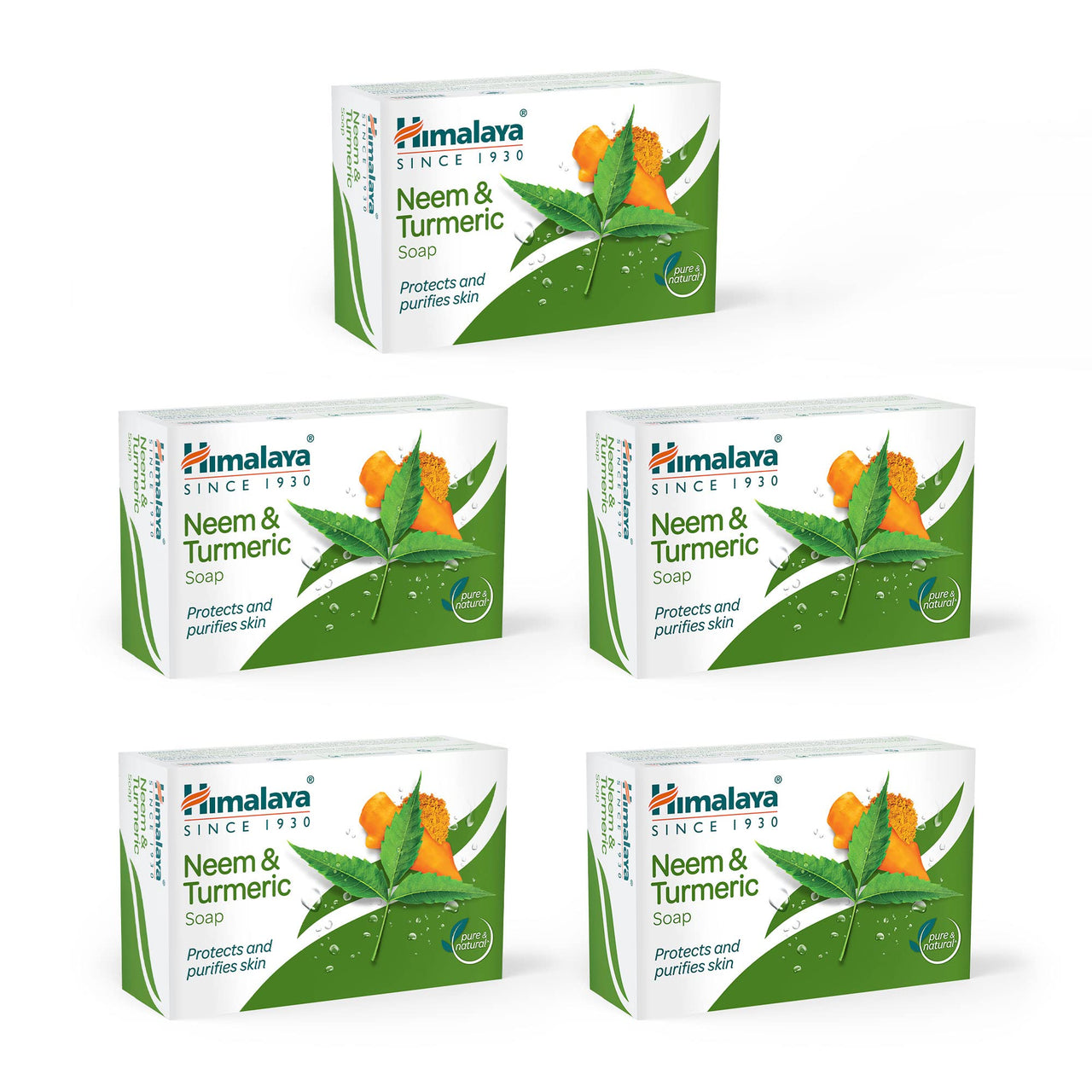 Himalaya Neem & Turmeric Soap, 125g (Pack of 5)