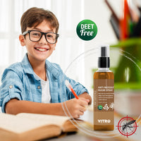 VITRO Anti Mosquito Repellent Room Spray 100 ml| DEET FREE|Acts as Room Freshener | Contains Lavender | Completely Herbal | Eucalyptus & Lemongrass Essential Oils | Baby-Safe, Skin-Safe, Plant-Safe | Irritant-Free, Chemical-Free (Pack 2)