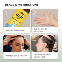 Rey Naturals Castor Oil For Hair Growth Plus Hyaluronic Hair Oil | Castor Oil Cold Pressed | Castor Oil For Skin | Castor Hair Oil | Skin Care, Moisturizer for Dry Skin, Nails, Eyelash - 100ml