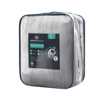 Serta Luxuriously Soft Plush Electric Blanket Fast Heating Cozy Cover, Safety Auto Shut Off Timer, Low EMF, Multi Heat Setting, ETL Certified, Machine Washable, Smoke Grey Throw (50 in x 60 in) 50