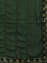 Sunderani Women's  Designer Black Georgette Embroidered Fashion Designing Saree for Women (Sund KK BLACK)