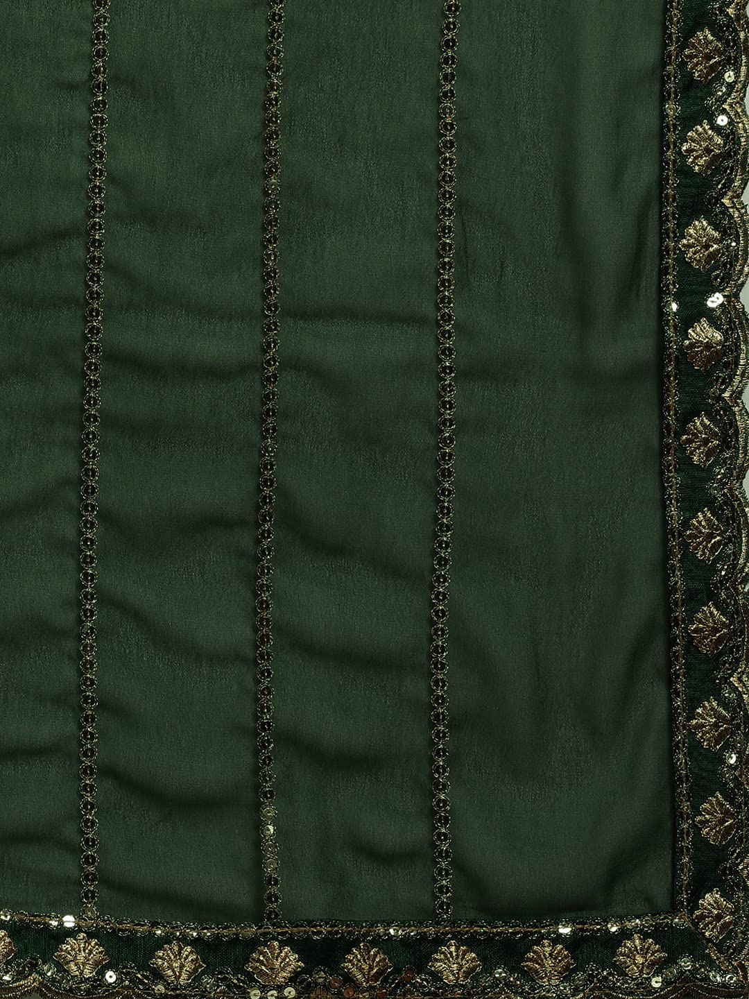 Sunderani Women's  Designer Black Georgette Embroidered Fashion Designing Saree for Women (Sund KK BLACK)