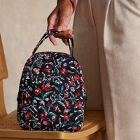 Vera Bradley Women's  Cotton Lunch Bunch Lunch Bag, Perennials Noir, One Size