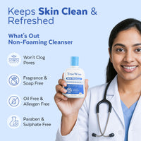 Truewise® Face Wash 2% Niacinamide Oily Skin Cleanser for Sensitive,Oily & Combination Skin Paraben,Sulphate-Free Gentle Skin Hydrating Face Wash Cleanser Vitamin B5 | 100% Soap-Free | Non-Foaming for Dry to Normal,Sensitive Skin - 125 ml (Pack Of 2)