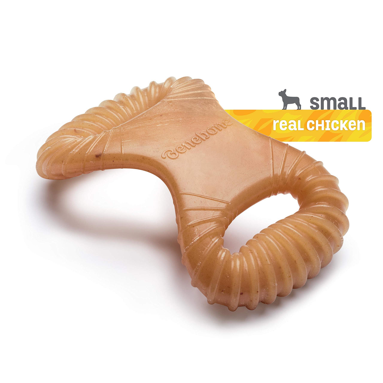 Benebone Dental Durable Dog Chew Toy for Aggressive Chewers, Real Chicken, Made in USA, Small