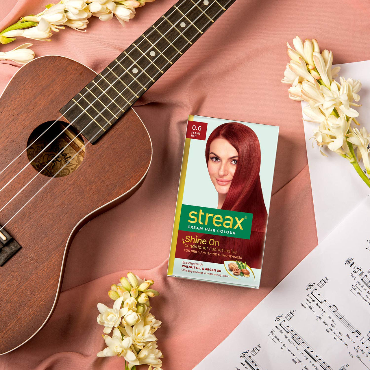 Streax Cream Hair Color for Unisex, 120ml - 0.6 Flame Red (Pack of 4)