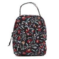 Vera Bradley Women's  Cotton Lunch Bunch Lunch Bag, Perennials Noir, One Size