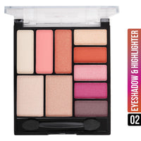 Shryoan Easey-Peasy Eyeshadow and Highlighter Palette | Long Lasting Multi-Colored Palette | Paraben-Free (16.0 gram) (Shade 2)