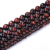 Natural Stone Beads 10mm Red Tiger Eye Gemstone Round Loose Beads Crystal Energy Stone Healing Power for Jewelry Making DIY,1 Strand 15