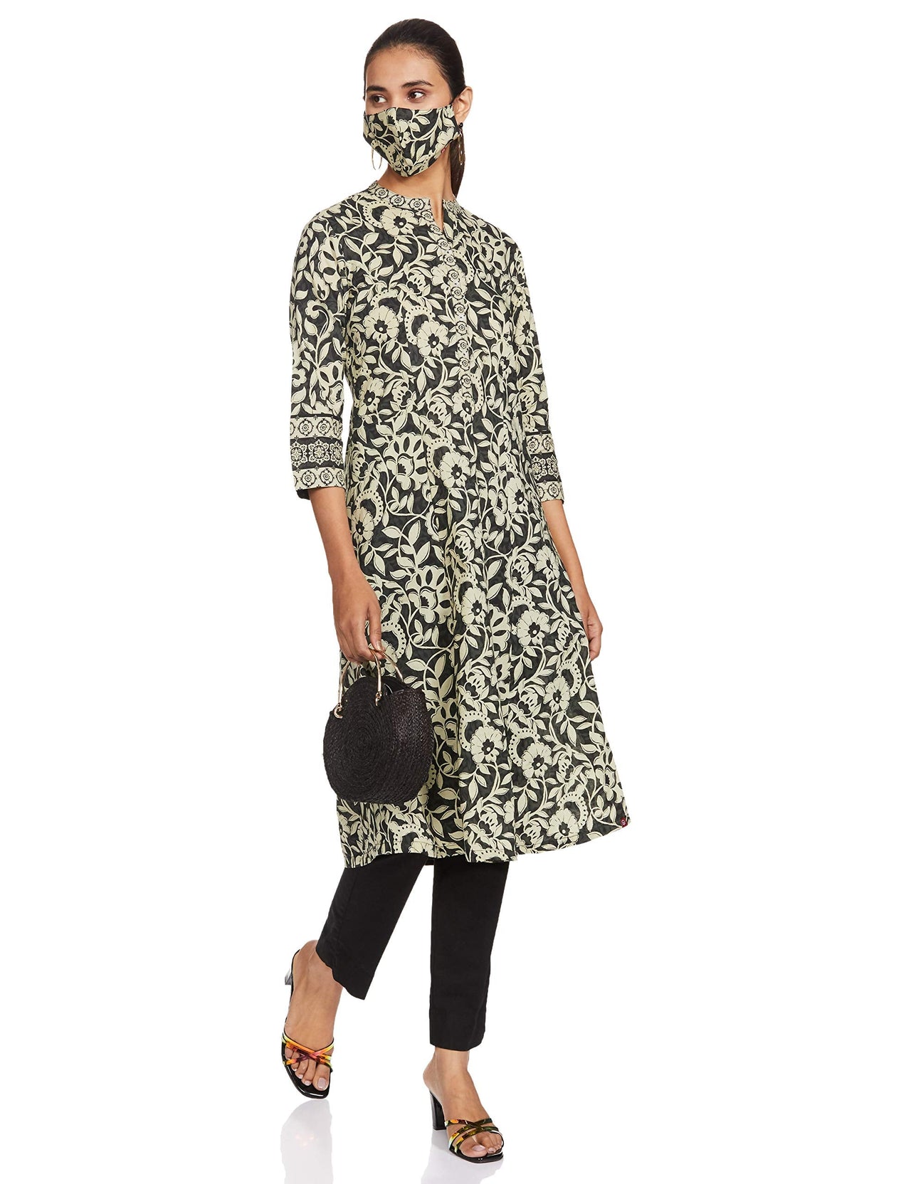 BIBA Women's  Cotton Regular Kurta
