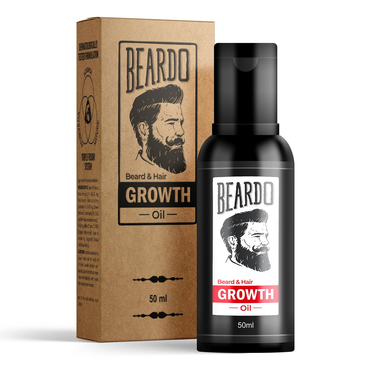 Beardo Beard and Hair Growth Oil - 50 ml for faster beard growth and thicker looking beard | Natural Actives Only | No Harmful Chemicals