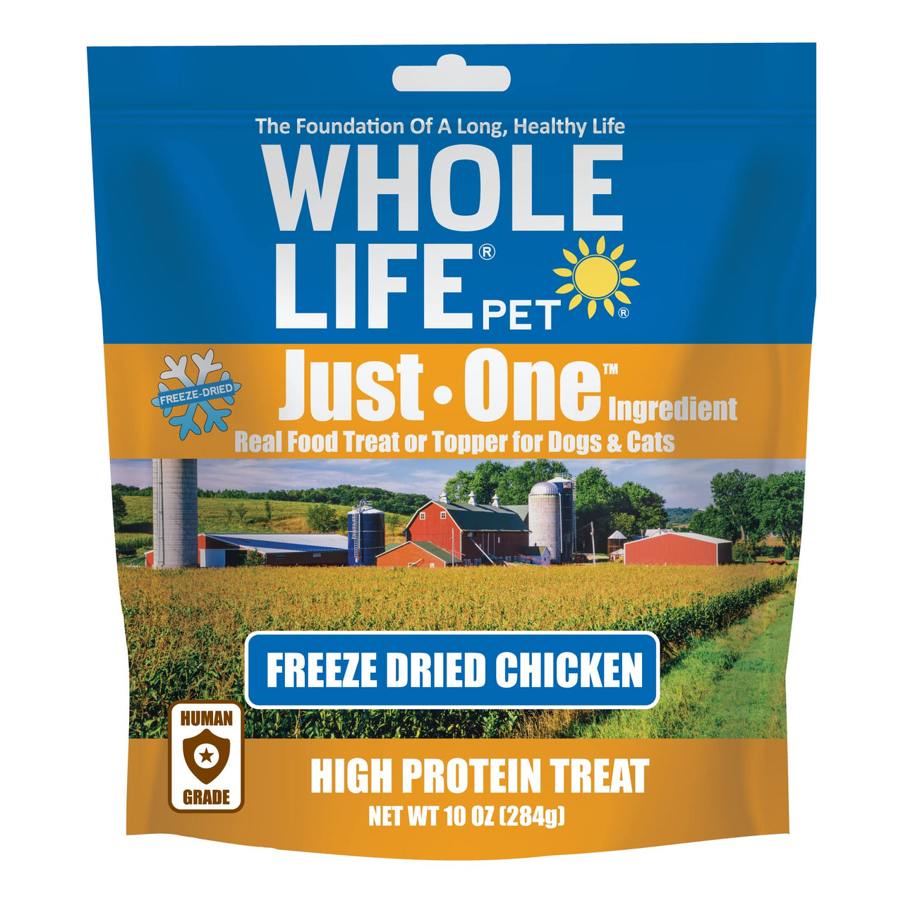 Whole Life Pet Just One Chicken Dog and Cat Value Packs - Human Grade, Freeze Dried, One Ingredient - Protein Rich, Grain Free, Made in The USA 10 Ounce (Pack of 1)