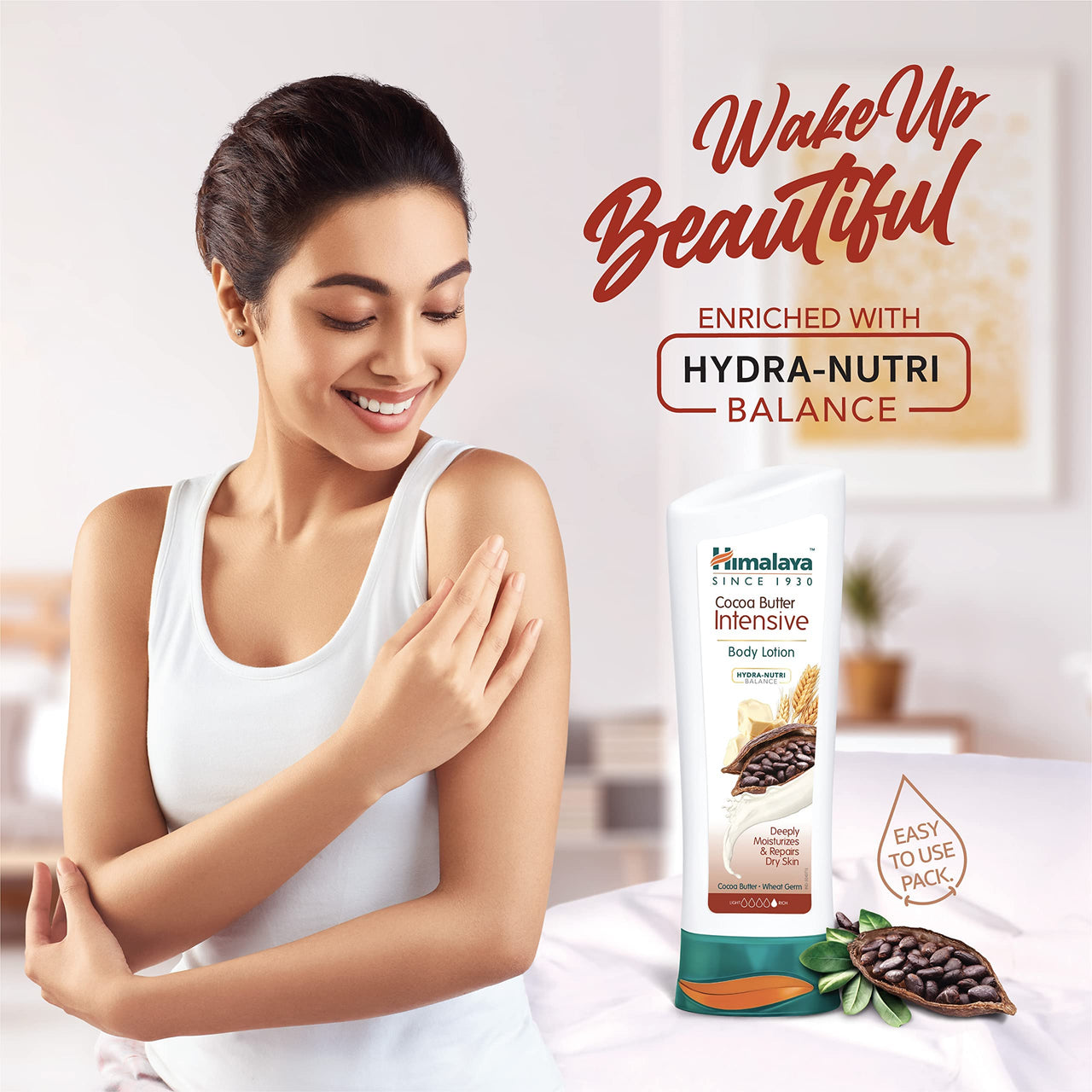 Himalaya Herbals Cocoa Butter Intensive Body Lotion, 400ml & Himalaya Baby Body Lotion, For All Skin Types (400 ml)
