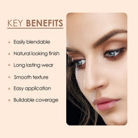 Shryoan Eyebrow Powder with angled eyebrow brush and Spoolie | Long Lasting & Water Proof | (Multi color)