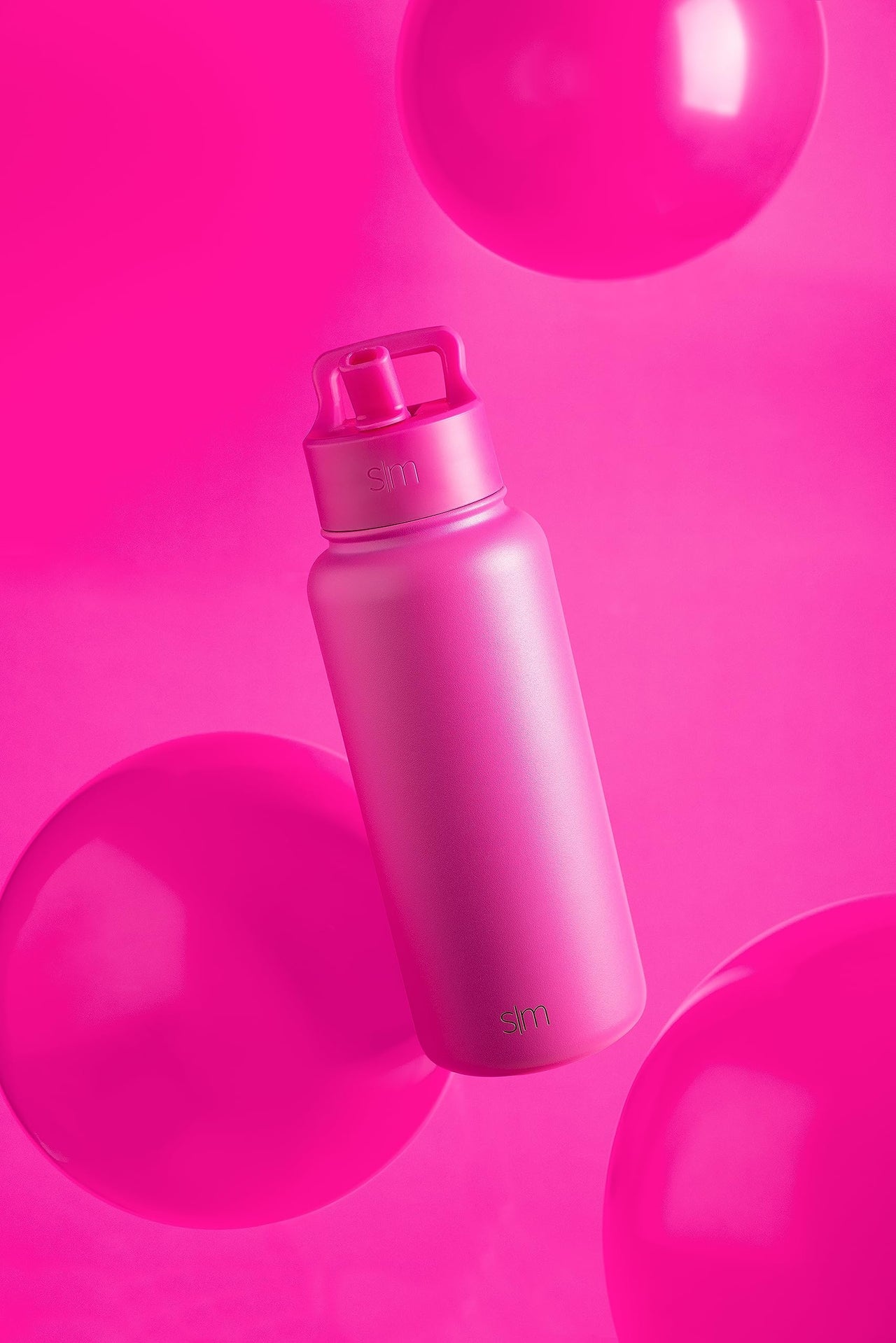 Simple Modern Water Bottle with Straw and Chug Lid Vacuum Insulated Stainless Steel Metal Thermos | Reusable Leak Proof BPA-Free Flask for Sports | Summit Collection | 32oz, Raspberry Vibes