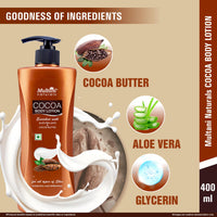 Natural BMultani Naturals Cocoa Body Lotion | Moisturising Body Lotion for Women & Men | Hydrating & Refreshing | Helps in Dryness Reduction & Softens The Skin | Paraben & SLS Free | 400 ML