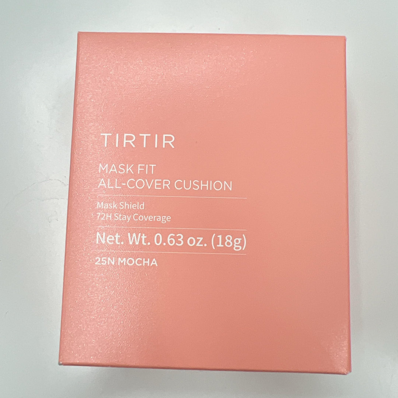 TIRTIR Mask All-Cover Cushion Foundation, Full coverage, Skin fit, Satin Glow Finish, Korean Cushion Foundation #25N MOCHA, 18g