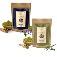 Ashpveda Natural Hair Colour for Women | Henna & Indigo Combo | 100% Pure Herbal Colour (50 gm Pack of Each)