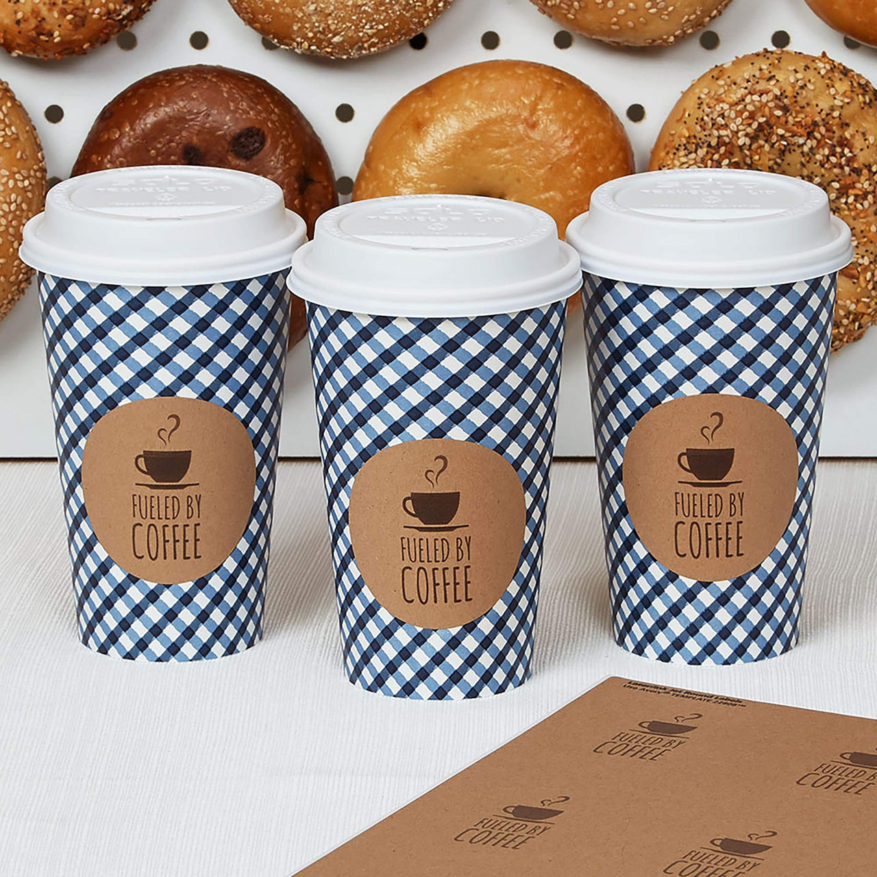 Avery Kraft Brown Round Labels with Sure Feed Technology, 2.5" Diameter, Print to The Edge, Laser/Inkjet Printable Labels, 2 Packs of 22808, 450 Total (5639) 450 labels