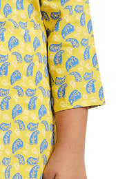 Amazon Brand - Jam & Honey Girl's  Cotton Regular Short Kurti PEACH 2 2 Years-3 Years