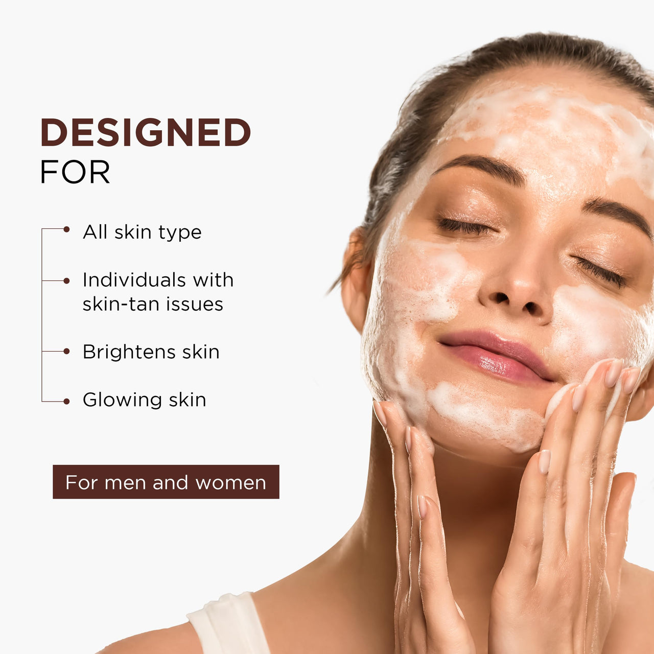 Oshea Herbals Radiance DTan Facewash for All Skin Types | Tan Removal Formula with Whitening & Brightening | Enriched with Green Apple & Basil Extract | Paraben &Soap Free 120g