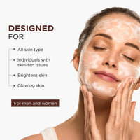 Oshea Herbals Radiance DTan Facewash for All Skin Types | Tan Removal Formula with Whitening & Brightening | Enriched with Green Apple & Basil Extract | Paraben &Soap Free 120g
