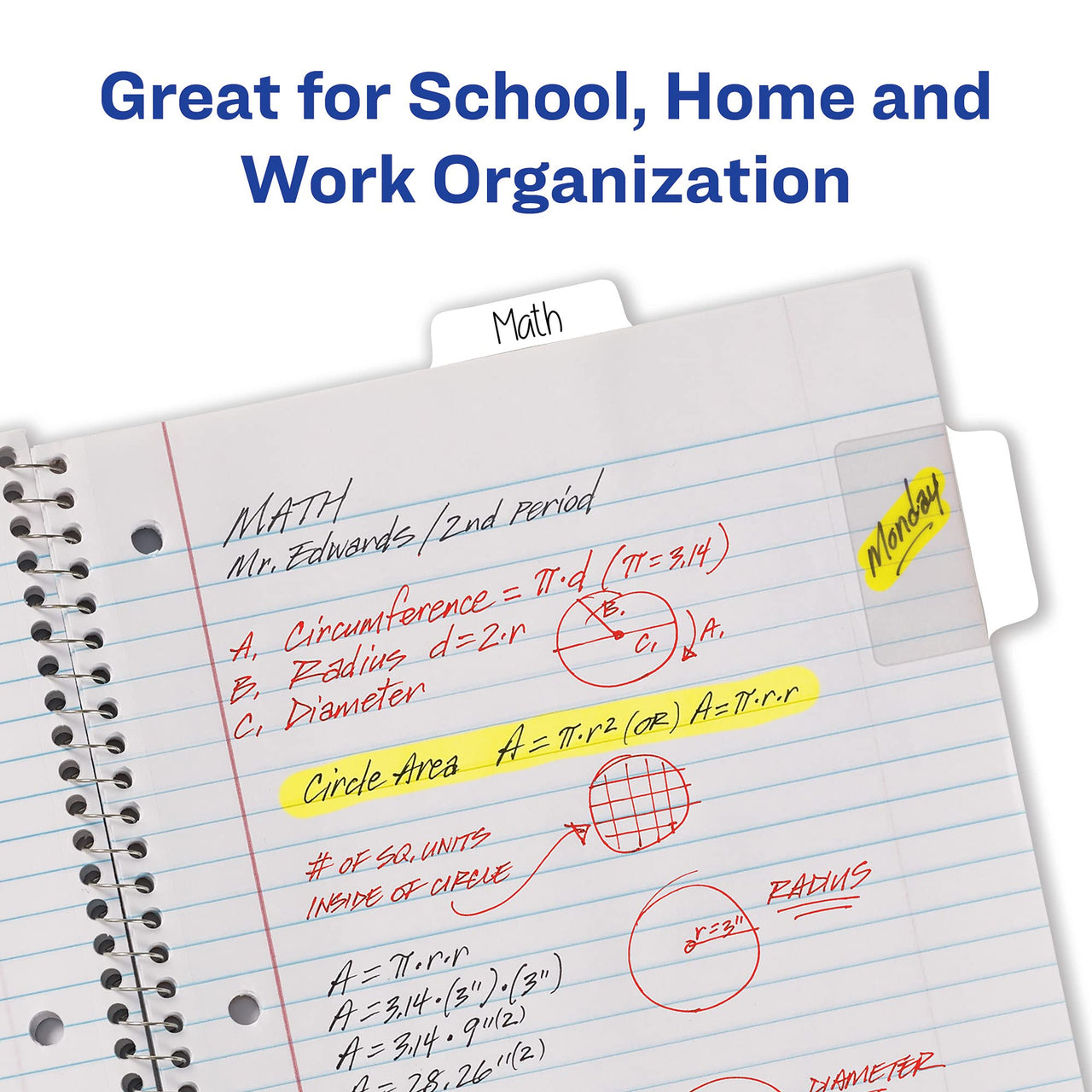 Avery Multiuse Ultra Tabs, 2" x 1.5", 2-Side Writable, White, 24 Repositionable Tabs (74787)