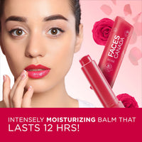 FACES CANADA Color Lip Balm - Rose Petal 03, 4.5g | Red Tint | 12HR Moisture | SPF 15 | Shea Butter, Vitamin C & E Enriched | Hydrating & Nourishing For Dry Chapped Lips | Softens Lips