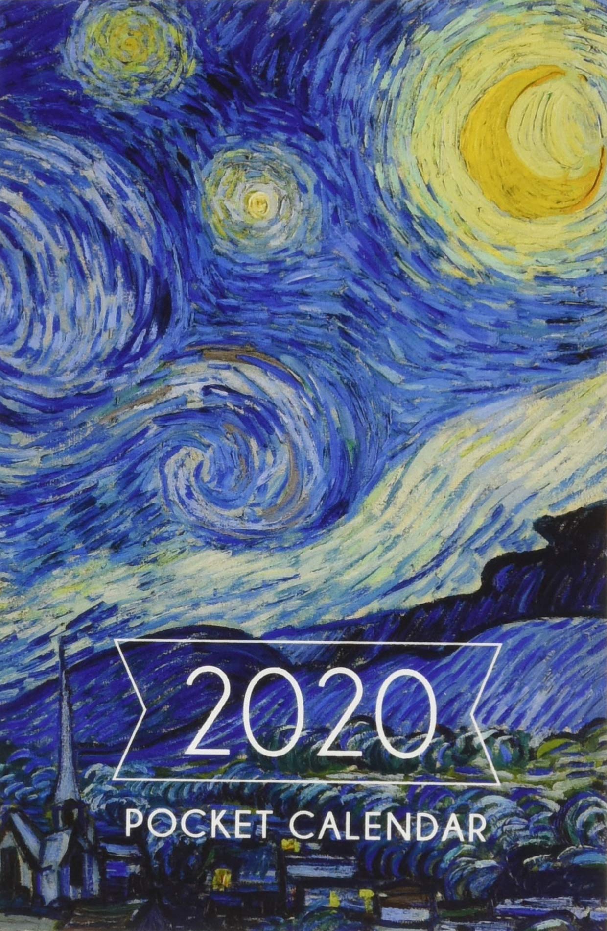 2020 Pocket Calendar: Mini 4x6" | Van Gogh Starry Night Designer Cover | 148 Pages Monthly, Weekly & Daily Planner