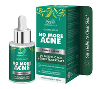 Iba Crystal Clear No More Acne 2% Salicylic Acid Power Serum | For Acne, Pimples, Blackheads & Open Pores | For Oily or Combination Skin | Halal Certified & Vegan - 30 ml
