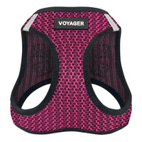 Voyager Step-in Air Dog Harness - All Weather Mesh Step in Vest Harness for Small and Medium Dogs and Cats by Best Pet Supplies - Harness (Fuchsia 2-Tone), XS (Chest: 13-14.5
