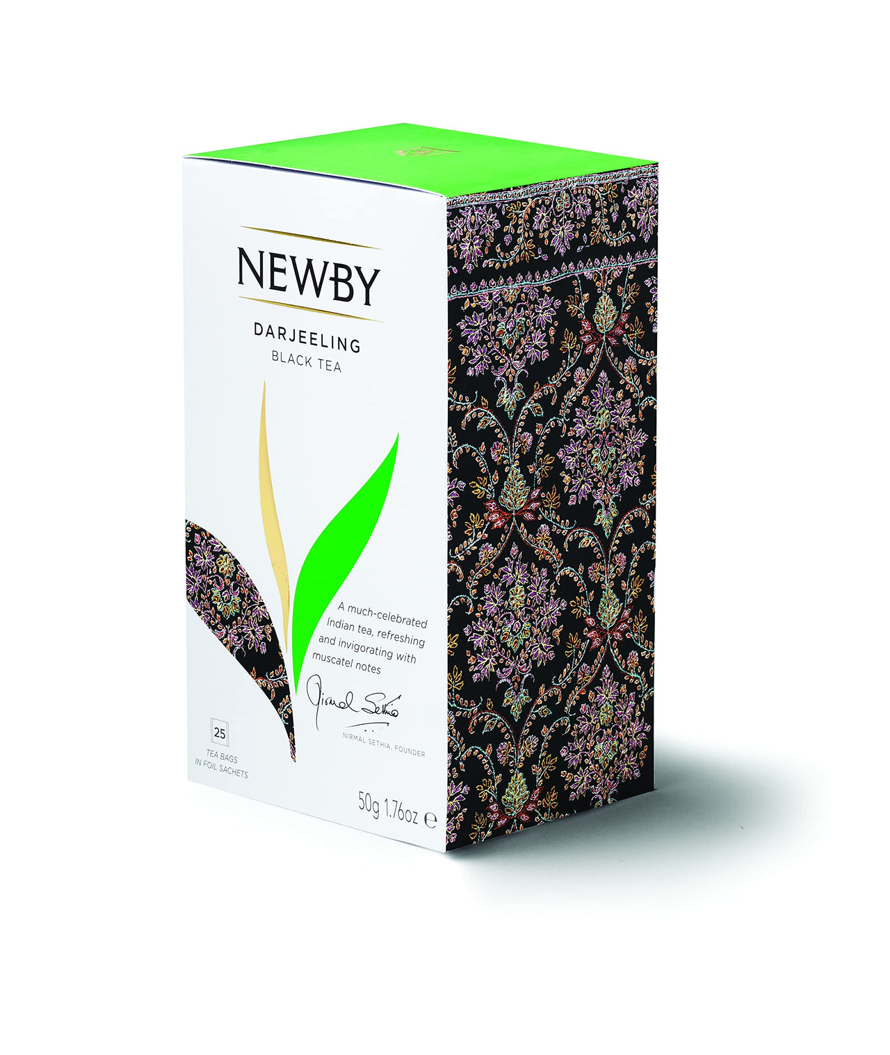 Newby Darjeeling Tea Bag | 25 Pieces Black Tea Bags | Single Origin Premium Tea | Floral Aroma & Delicate Flavor of Muscatel | 50 gms