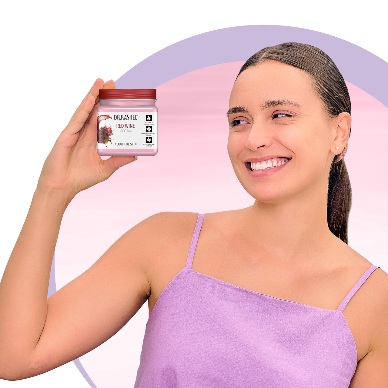 Dr.Rashel Red Wine Anti-Aging Cream – Moisturizing & Firming Face Cream with Antioxidants for Glowing, Youthful Skin – Natural Skincare