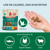 PLATO Small Bites Dog Treats, Natural Bite Sized Real Meat & Duck Flavor, Grain Free & High in Protein, Air Dried Authentic Ingredients, 2 Calories Per Treat, Made in the USA, 6 Ounces 6 Ounce (Pack of 1)