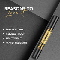 Seven Seas Eyeliner & Mascara 2 in 1 | Lightweight, Denser & Longer Lashes | Intense Black Finish | Adds Volume | Easy Wash | No Clumping | Cruelty Free